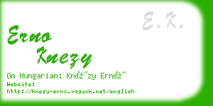erno knezy business card